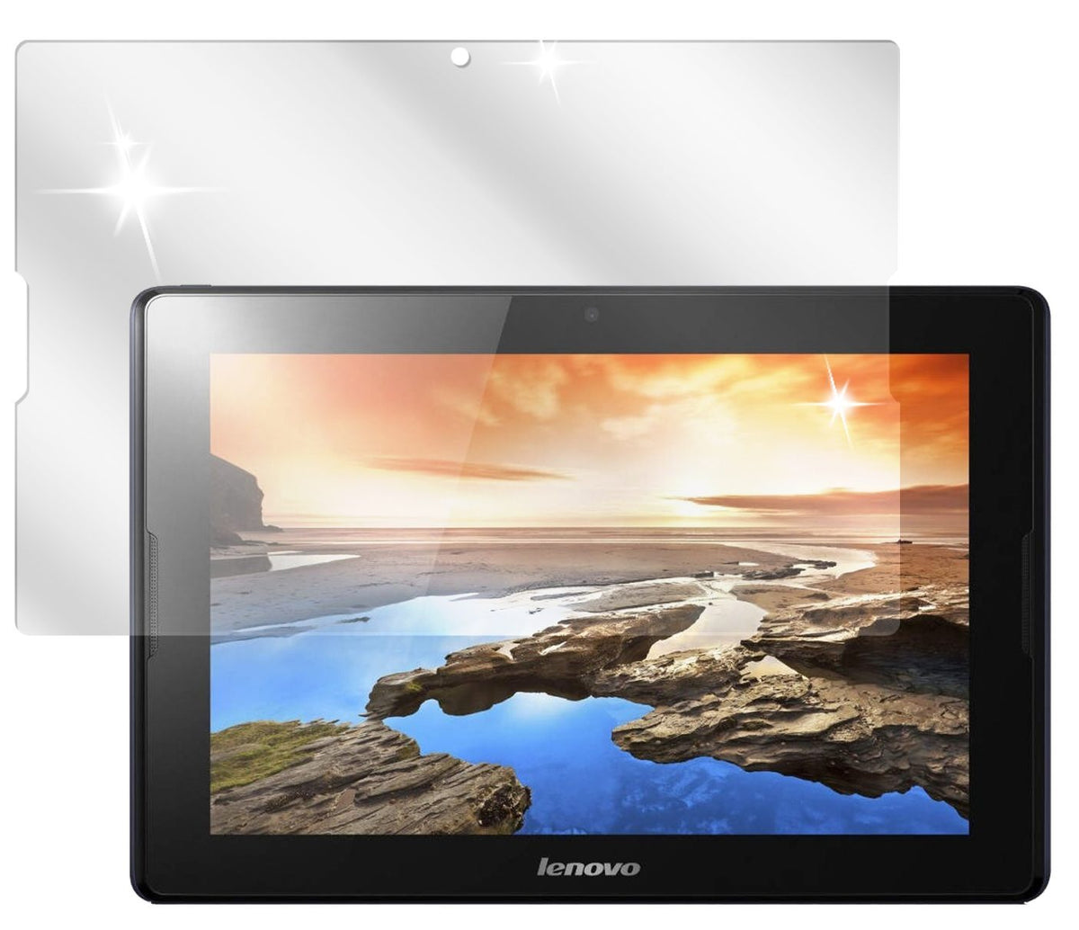 A10-70Lenovo mit aufgebrachter dipos Displayschutzfolie, glasklare Darstellung ohne Einschränkungen