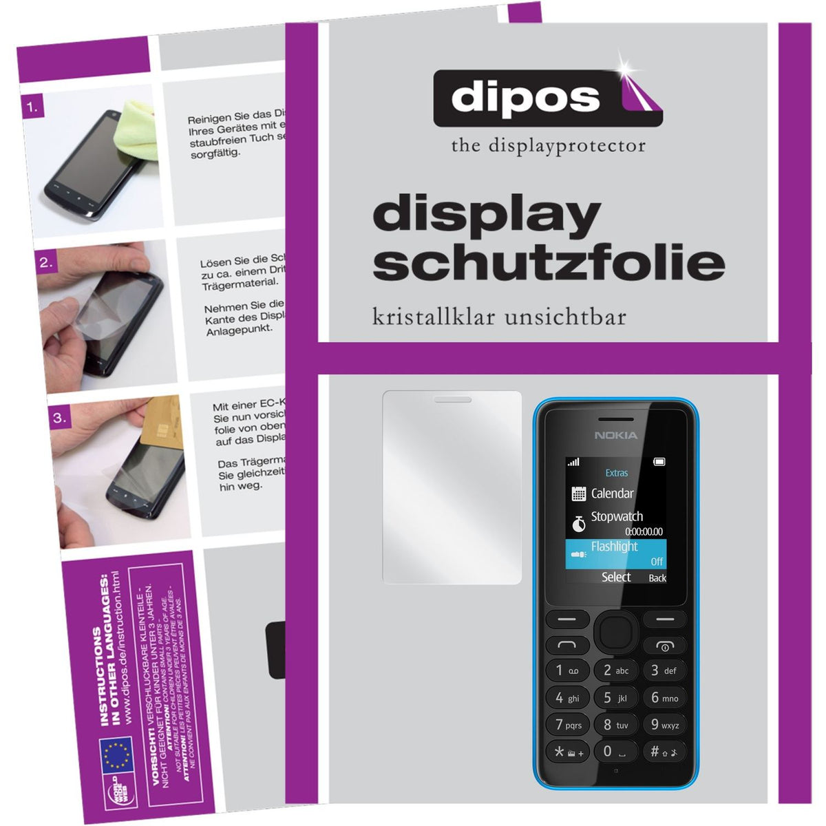 6x Schutzfolie klar für 108 Nokia Display-Schutzfolie