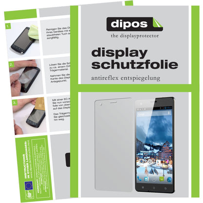 Matte Displayschutzfolie von dipos passend für S350 Cubot, präziser Zuschnitt und blasenfrei montiert