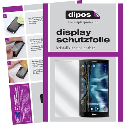 Klare Displayschutzfolie von dipos passend für G4 LG, präziser Zuschnitt und blasenfrei montiert