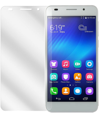 Honor 4AHuawei mit aufgebrachter dipos Displayschutzfolie, glasklare Darstellung ohne Einschränkungen