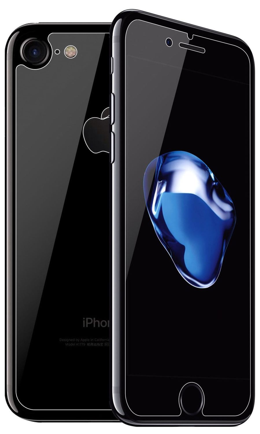 2x 9H Schutzfolie für Apple iPhone 7 Plus Panzerfolie (1x Vorderseite + 1x Rückseite)