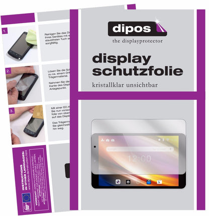 2x Schutzfolie klar für Dragon Touch S8 Display-Schutzfolie