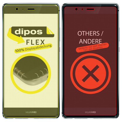 3x 3D Full Cover Schutzfolie für Huawei P9 Plus