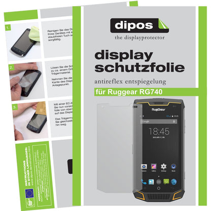2x Schutzfolie matt für Ruggear RG740 Display-Schutzfolie