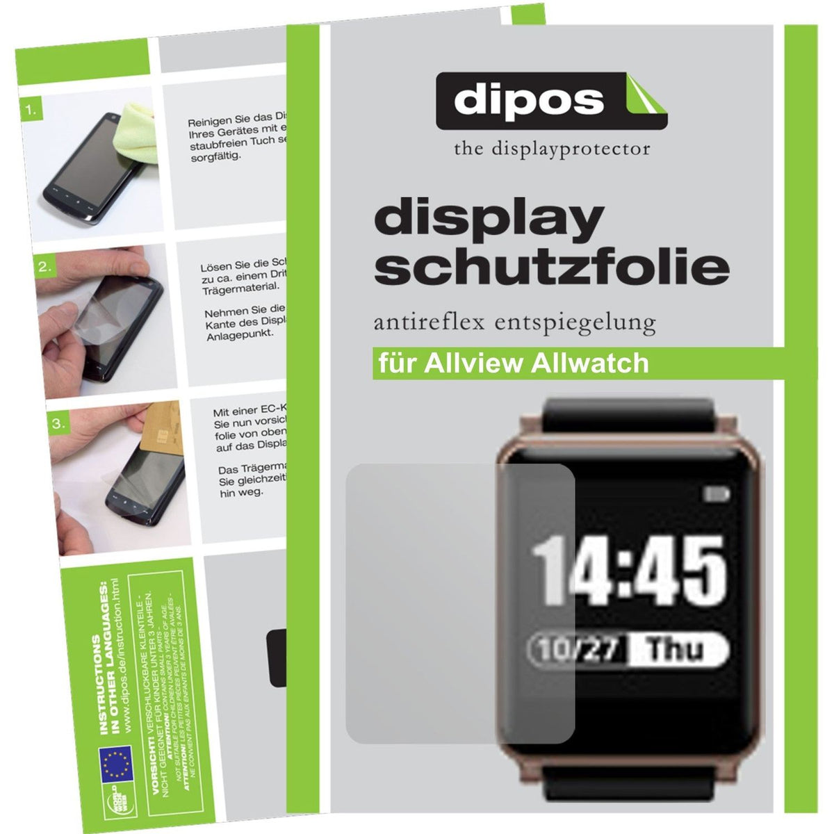 6x Schutzfolie matt für Allview Allwatch Display-Schutzfolie