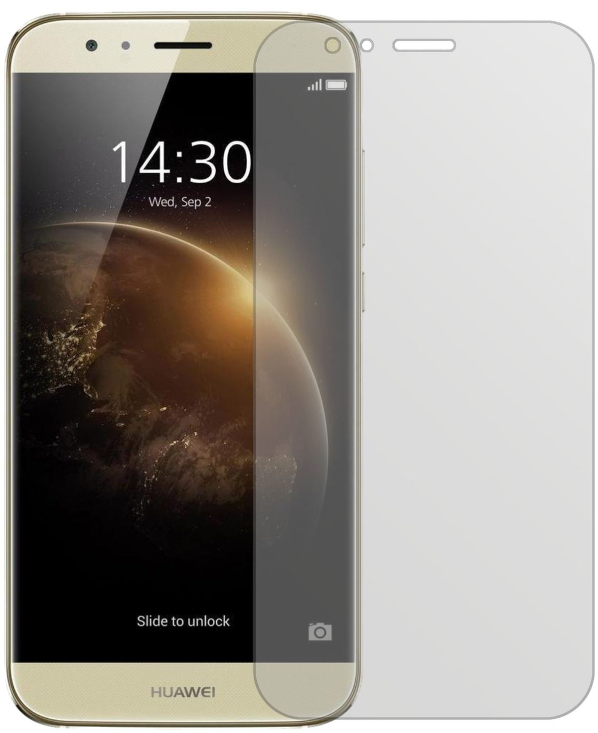 HuaweiGX8 mit aufgebrachter dipos Displayschutzfolie, die lästige Fingerabdrücke minimiert