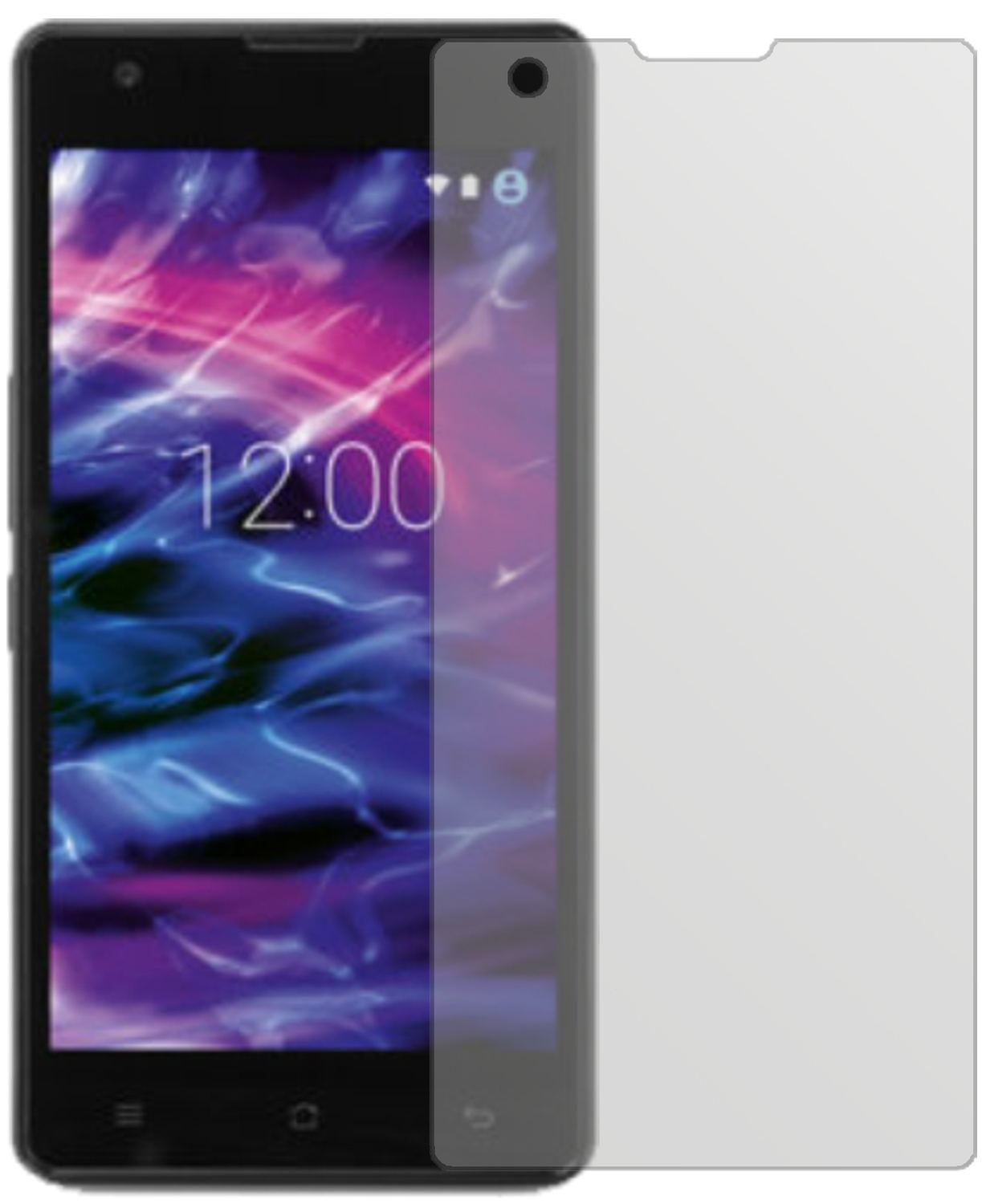 MedionLife E5020 mit aufgebrachter dipos Displayschutzfolie, die lästige Fingerabdrücke minimiert