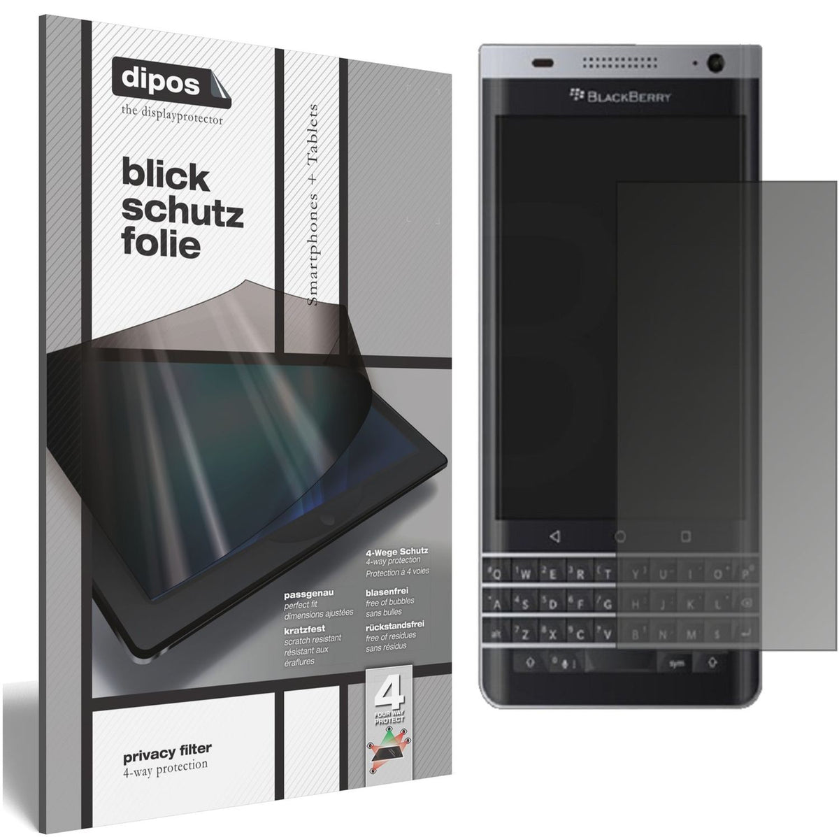 Blickschutzfolie für Blackberry DTEK40 matt Schutzfolie Privacy