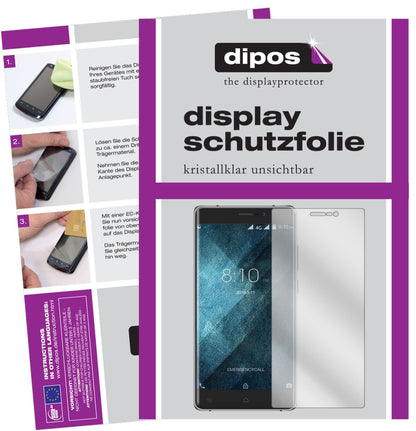 Klare Displayschutzfolie von dipos passend für Blackview A8 Max, präziser Zuschnitt und blasenfrei montiert