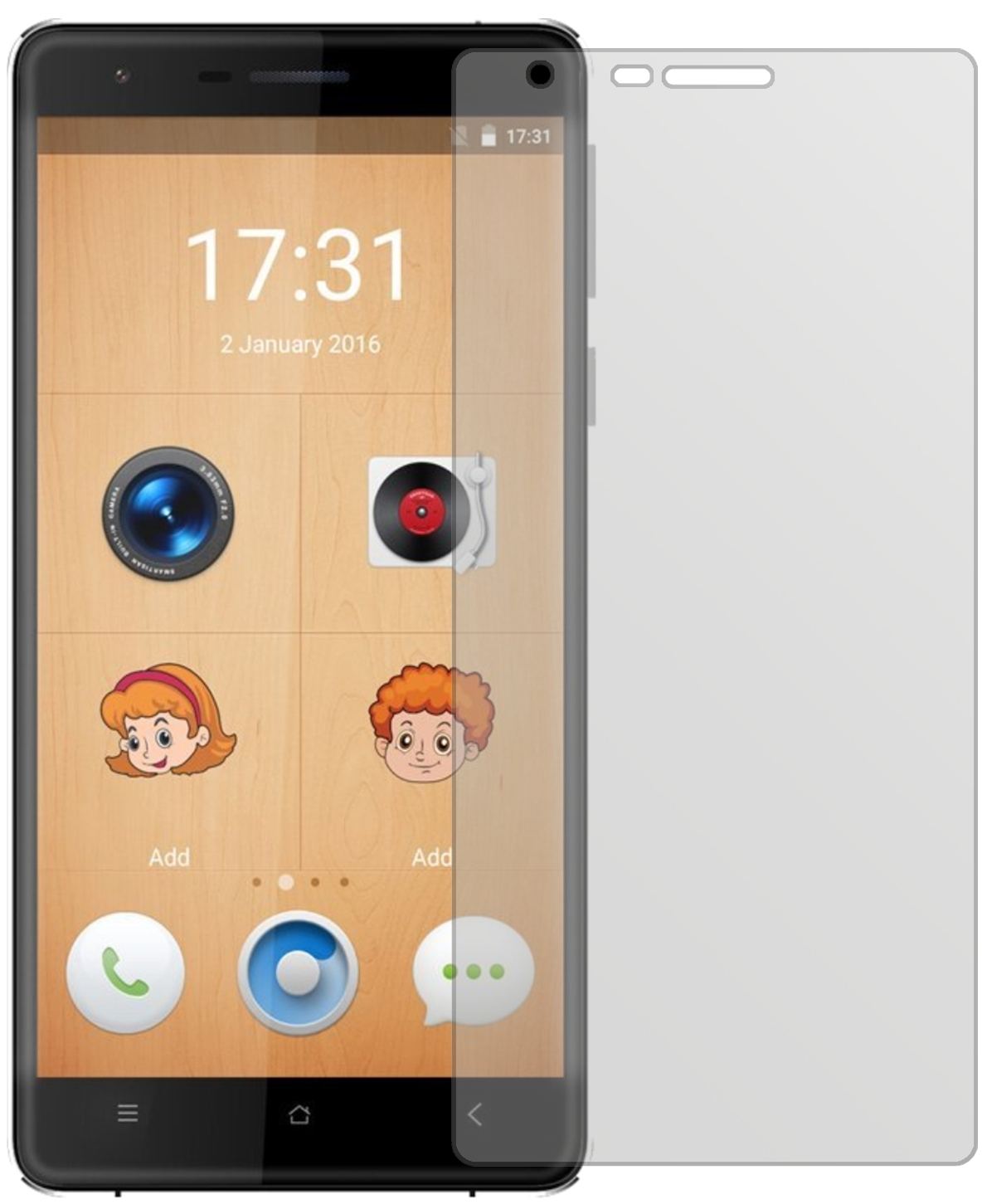 2x Schutzfolie matt für Oukitel K4000 Lite Display-Schutzfolie