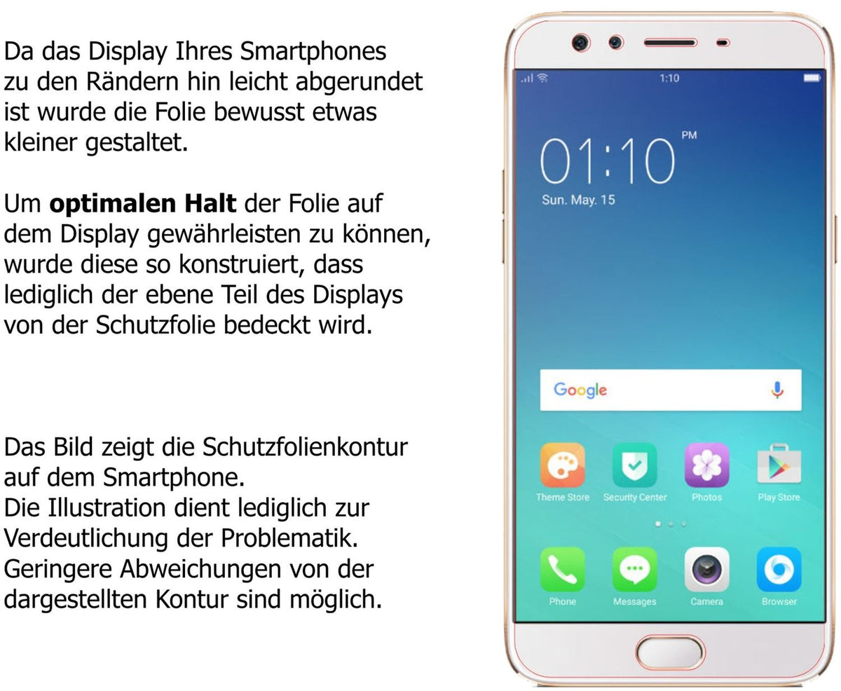 Schutzfolie mit optimaler Passform, zur Verwendung mit Hüllen geeignet
