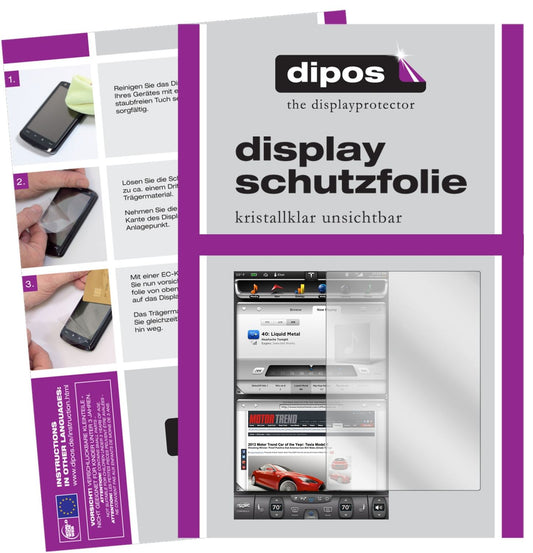 2x Schutzfolie klar für Tesla Model S Display Display-Schutzfolie