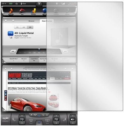2x Schutzfolie klar für Tesla Model S Display Display-Schutzfolie
