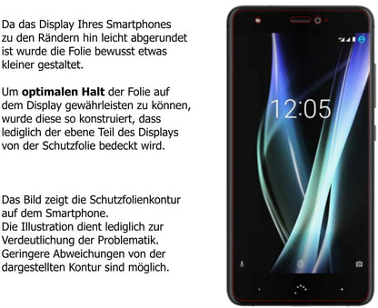 2x 9H Schutzfolie matt für BQ Aquaris X Panzerfolie