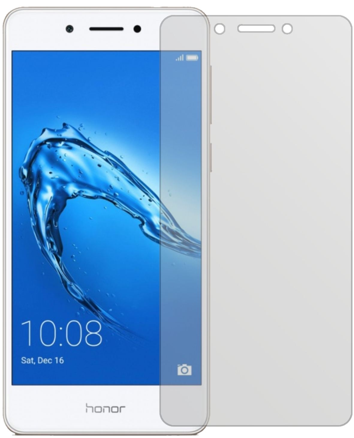 HuaweiHonor 6C mit aufgebrachter dipos Displayschutzfolie, die lästige Fingerabdrücke minimiert