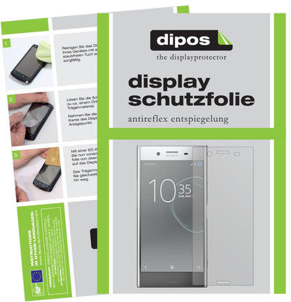 Matte Displayschutzfolie von dipos passend für Sony Xperia XZ Premium, präziser Zuschnitt und blasenfrei montiert