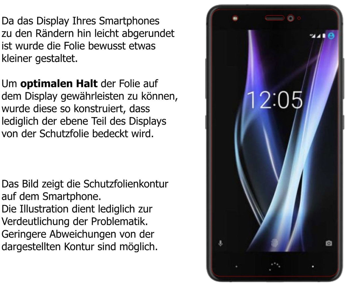 2x 9H Schutzfolie für BQ Aquaris X Pro Panzerfolie