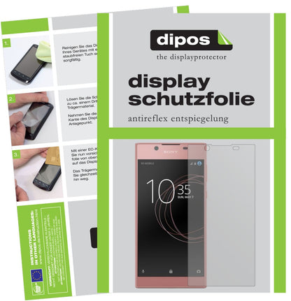 Matte Displayschutzfolie von dipos passend für Sony Xperia L1, präziser Zuschnitt und blasenfrei montiert