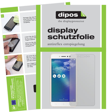 Matte Displayschutzfolie von dipos passend für Asus ZenFone Live ZB501KL, präziser Zuschnitt und blasenfrei montiert