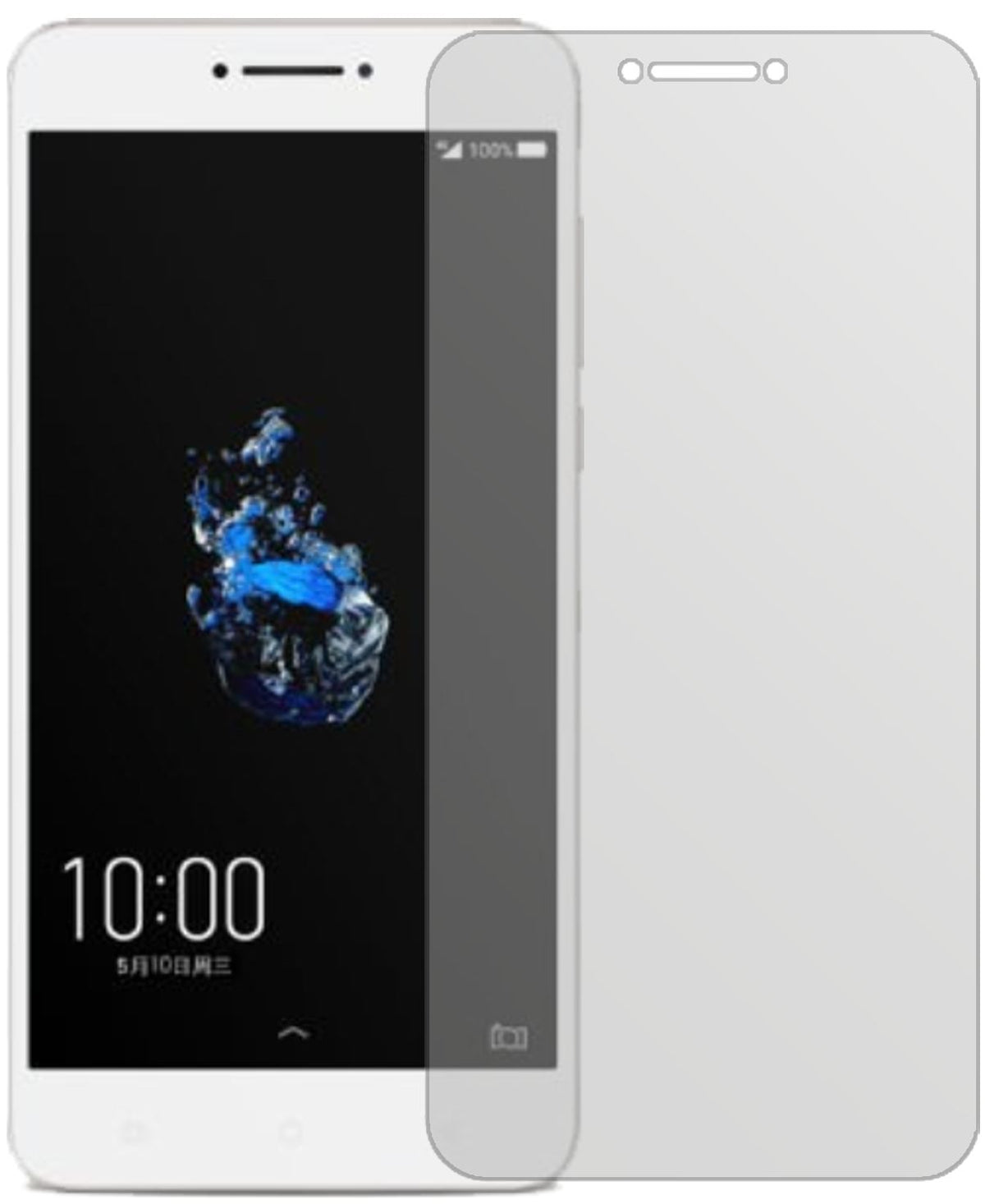 CoolpadCool Play 6 mit aufgebrachter dipos Displayschutzfolie, die lästige Fingerabdrücke minimiert