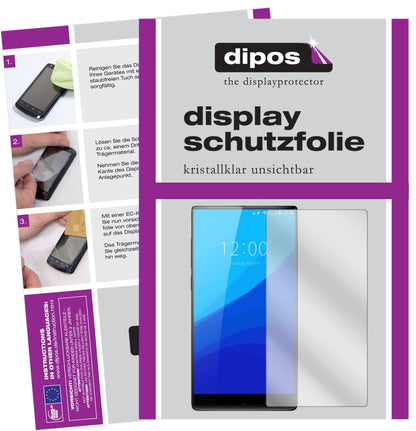 Klare Displayschutzfolie von dipos passend für Umidigi Crystal Plus, präziser Zuschnitt und blasenfrei montiert