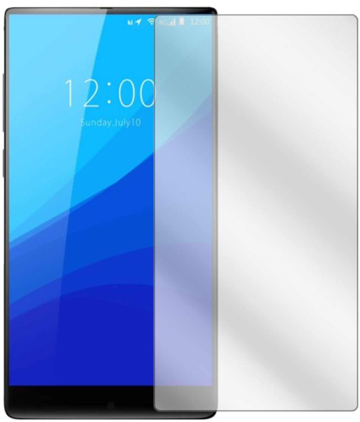 UmidigiCrystal Plus mit aufgebrachter dipos Displayschutzfolie, glasklare Darstellung ohne Einschränkungen