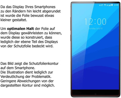 Schutzfolie mit optimaler Passform, zur Verwendung mit Hüllen geeignet
