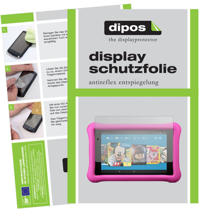 2x Schutzfolie matt für Amazon Fire 7 Kids Edition (2017) Display-Schutzfolie