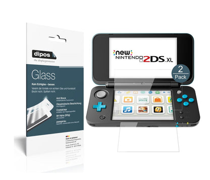 2x 9H Schutzfolie für Nintendo 2DS XL Panzerfolie (1x oberes Display + 1x unteres Display)