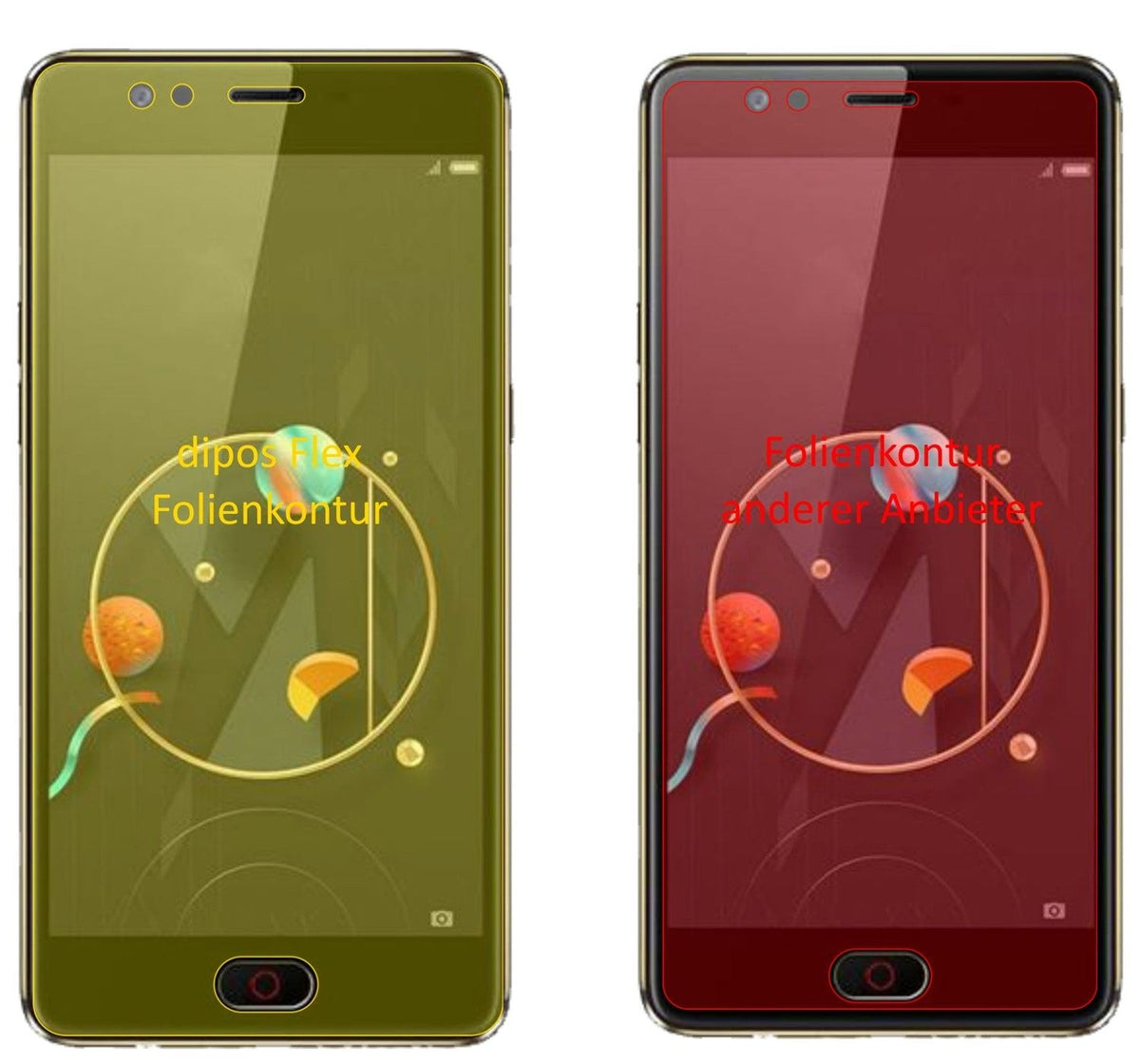 3x 3D Full Cover Schutzfolie für Archos Diamond Alpha