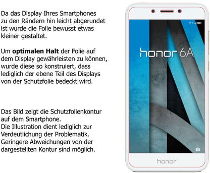Privatsphäre-Schutz durch Sichtschutz-Folie passend zugeschnitten für Huawei Honor 6A