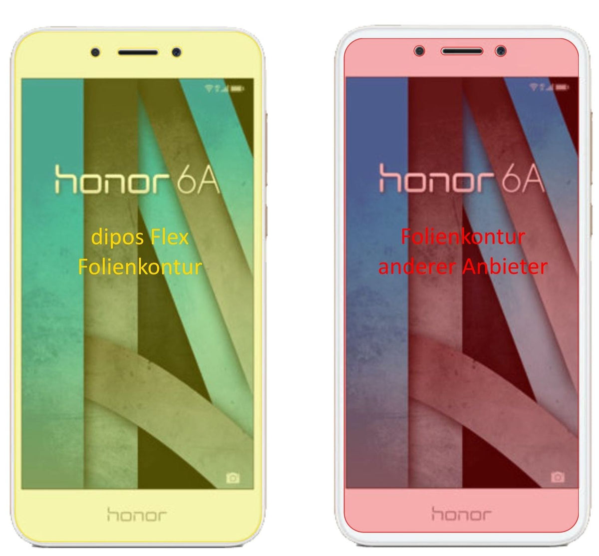 3x 3D Full Cover Schutzfolie für Huawei Honor 6A