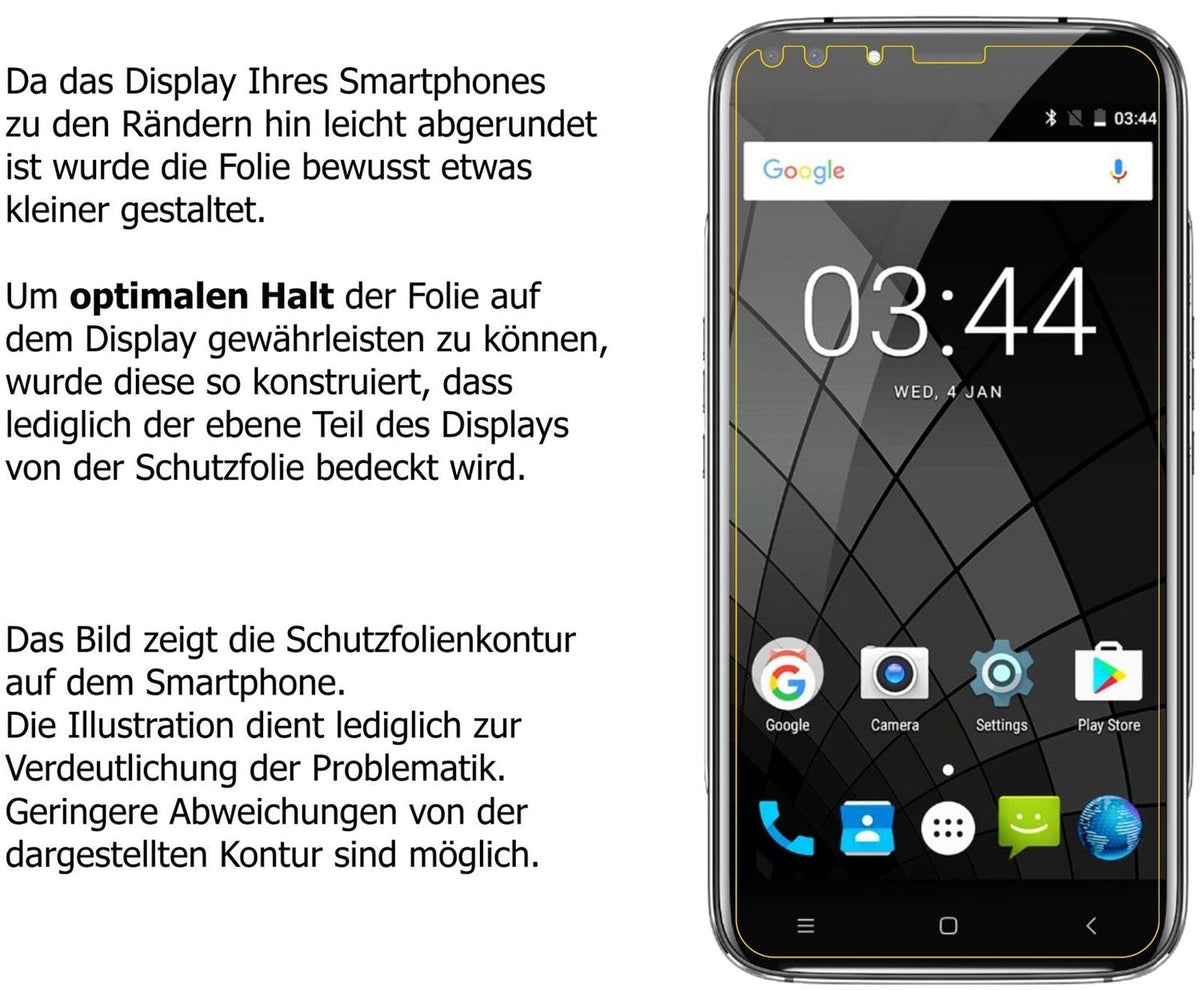 Privatsphäre-Schutz durch Sichtschutz-Folie passend zugeschnitten für Oukitel U22 (5,5 Zoll)