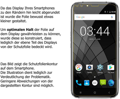 Privatsphäre-Schutz durch Sichtschutz-Folie passend zugeschnitten für Oukitel U22 (5,5 Zoll)