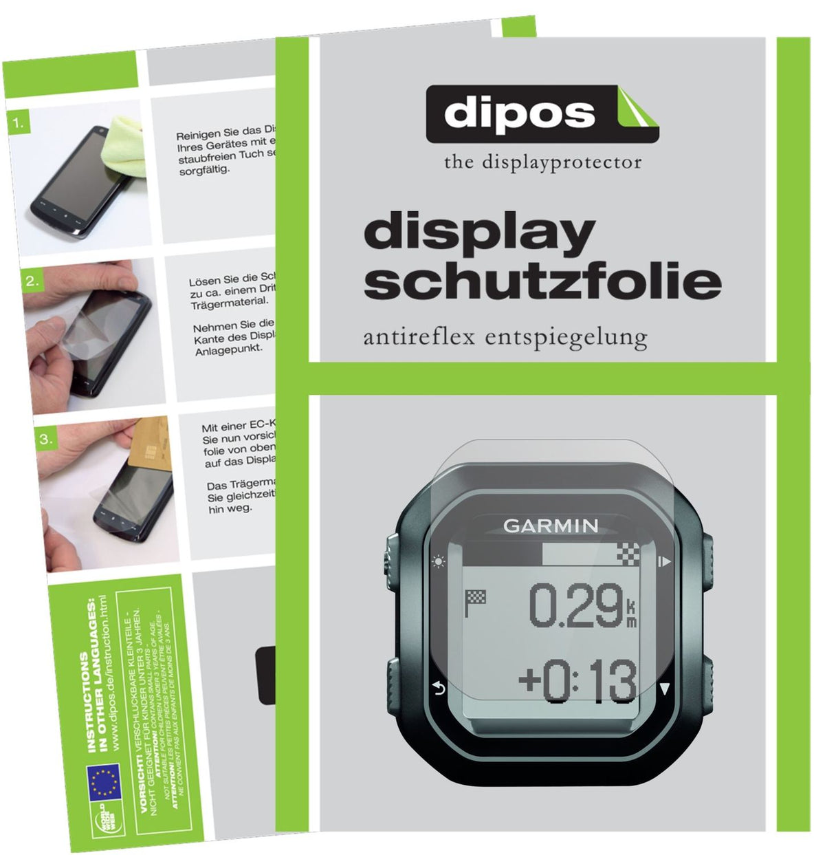 6x Schutzfolie matt für Garmin Edge 25 Display-Schutzfolie