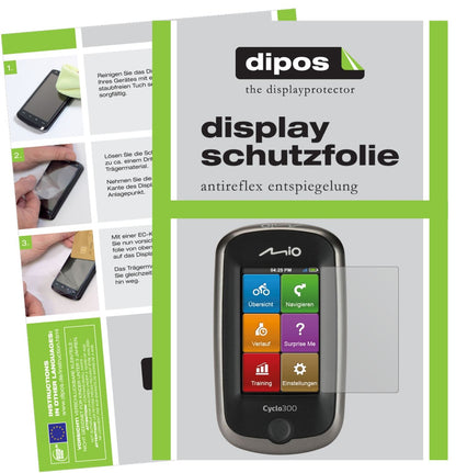 3x Schutzfolie matt für Mitac Mio Cyclo 300 Europe Display-Schutzfolie