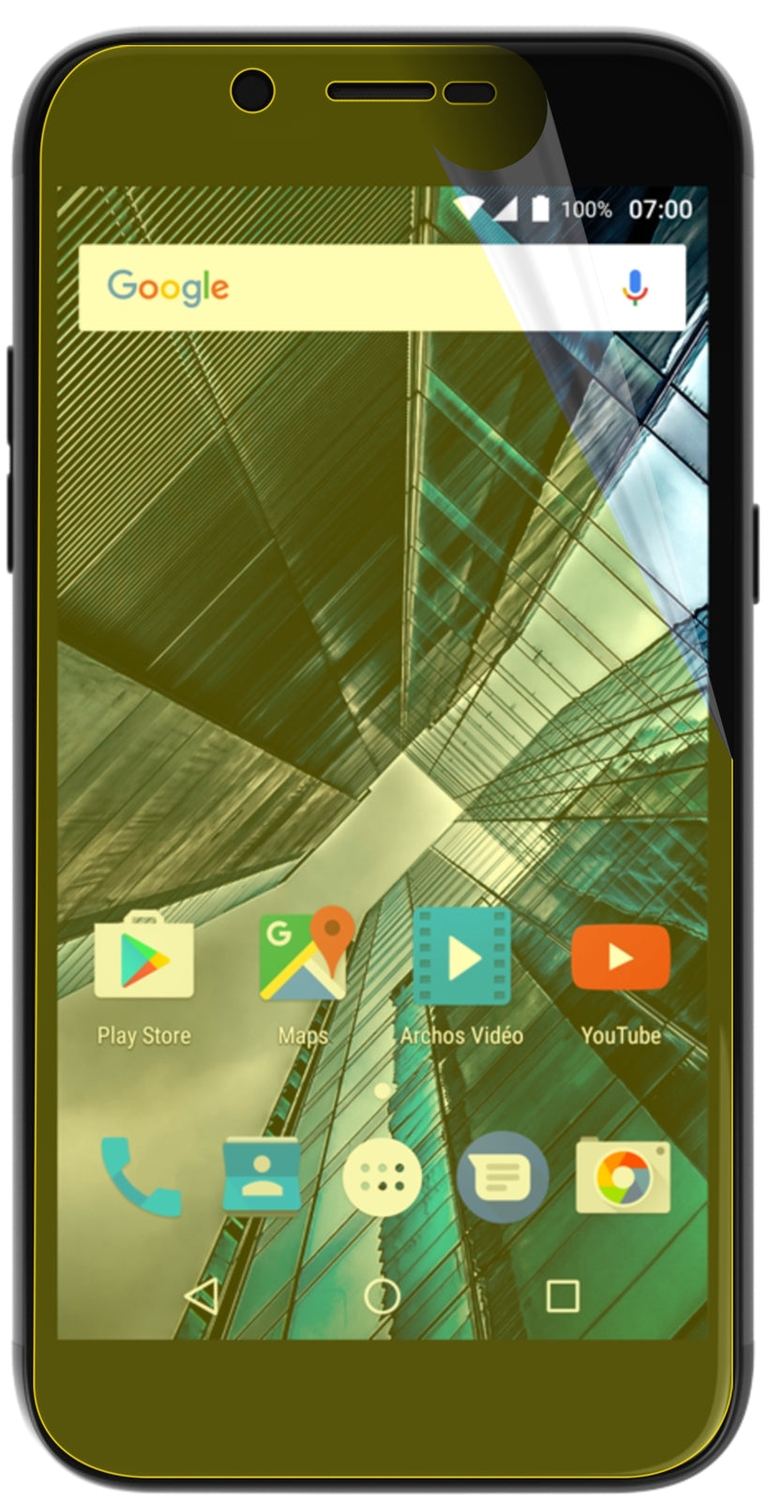 3x 3D Full Cover Schutzfolie für Archos 55 Graphite