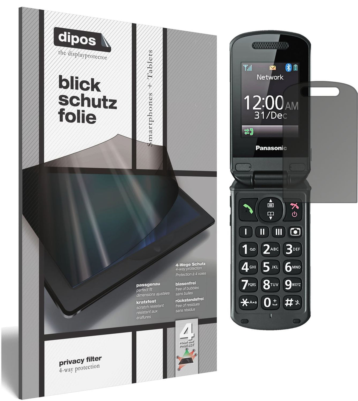 Blickschutzfolie für Panasonic KX-TU329 matt Schutzfolie Privacy