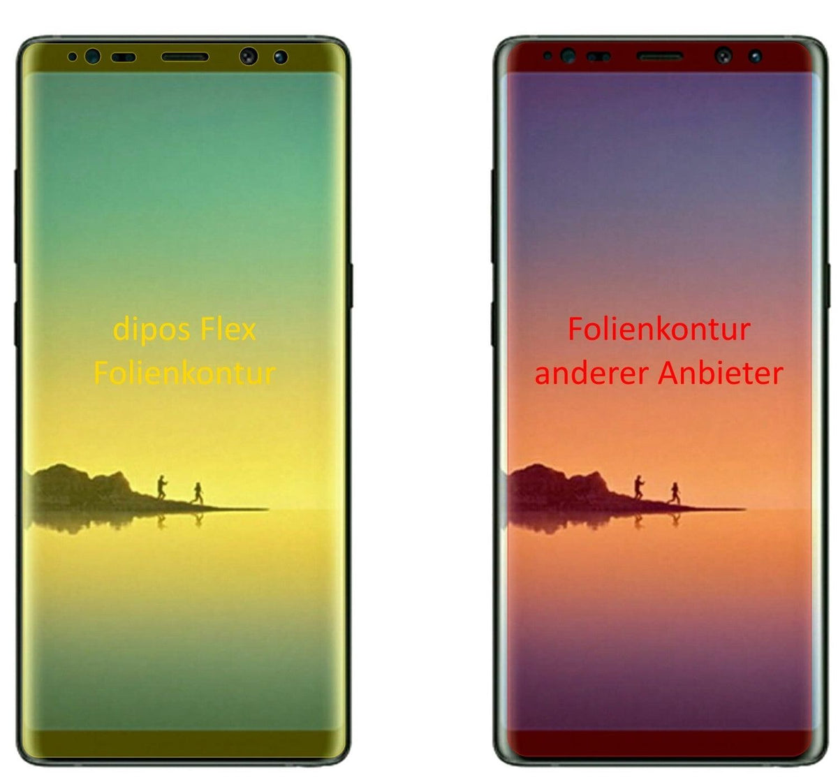 3x 3D Full Cover Schutzfolie für Samsung Galaxy Note 8