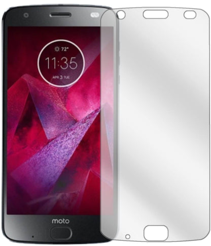 LenovoMoto Z2 Force mit aufgebrachter dipos Displayschutzfolie, glasklare Darstellung ohne Einschränkungen