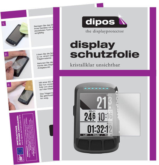 3x Schutzfolie klar für Wahoo Elemnt Bolt GPS Display-Schutzfolie