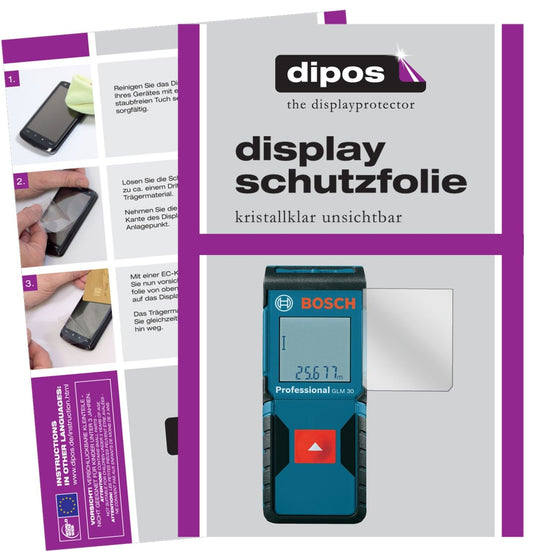 3x Schutzfolie klar für Bosch Professional GLM 30 Display-Schutzfolie