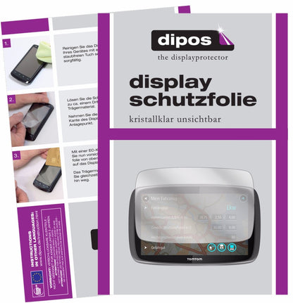 3x Schutzfolie klar für TomTom Trucker 5000 Display-Schutzfolie
