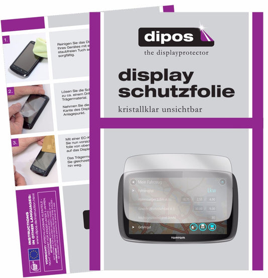 3x Schutzfolie klar für TomTom Trucker 5000 Display-Schutzfolie