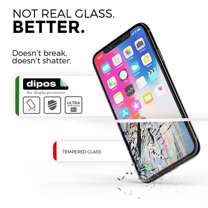 dipos Displayschutz für Apple iPhone X, transparente Oberfläche, perfekte Passform auch für die Rundungen