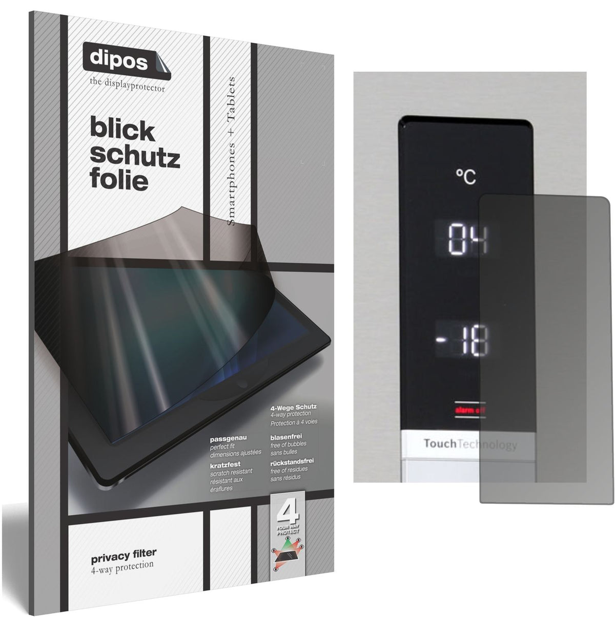 Blickschutzfolie für Bosch KGN39XI45 Serie 6 matt Schutzfolie Privacy