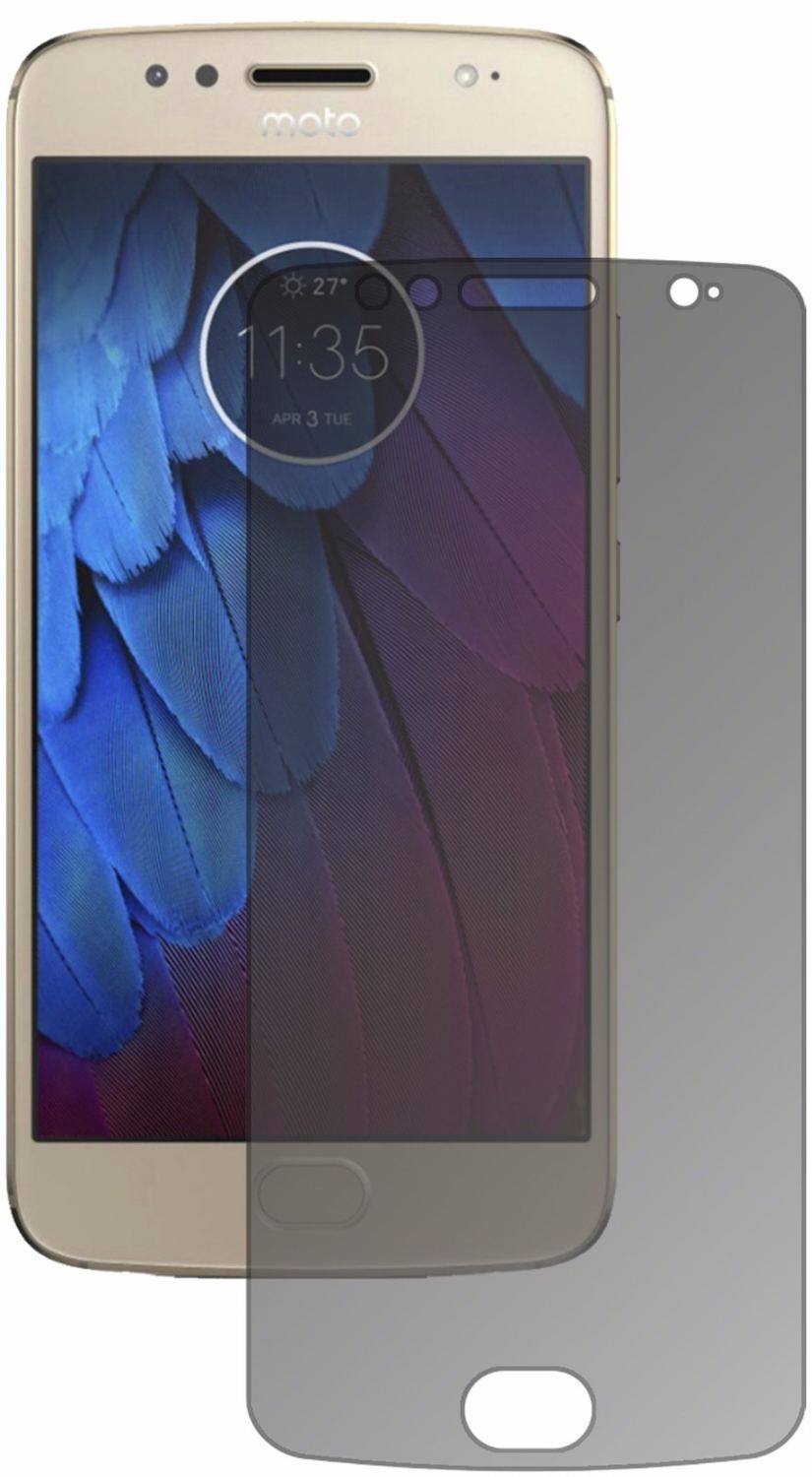 MotorolaMoto G5s Plus mit aufgebrachtem dipos Displayschutz, der seitliche Einblicke blockiert