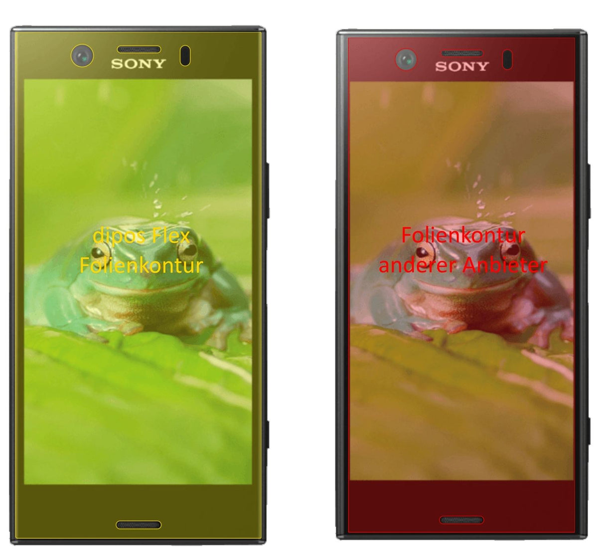 3x 3D Full Cover Schutzfolie für Sony Xperia XZ1 Compact