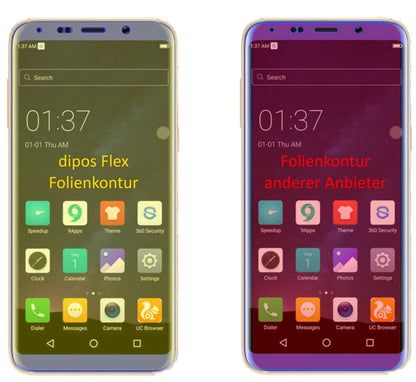 3x 3D Full Cover Schutzfolie für BLUBOO S8